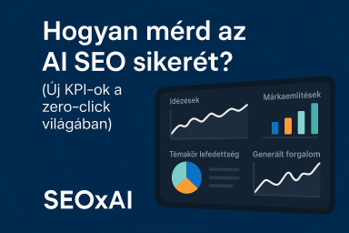 AI SEO KPI-ok és metrikák egy műszerfalon